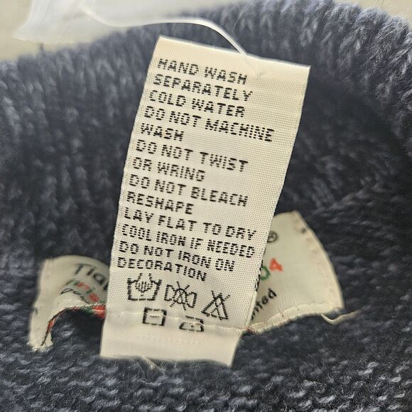 Vtg Christmas Cardigan Festive Knit Sweater Sz L Embroider Patchwork Cottagecore - Picture 6 of 16